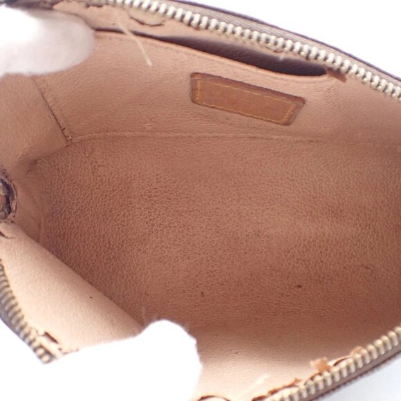 LOUIS VUITTON Pochette Cosmetic Pouch Monogram Leather Brown BN M47515 02AA002 - Picture 9 of 14